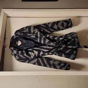 MOSSIMO SUPPLY CO blue and grey wool feeling jacket Large